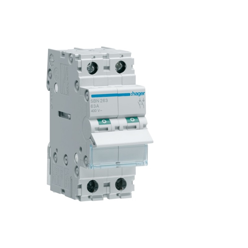 Hager - Interruptor 2x63A SBN263  GR01