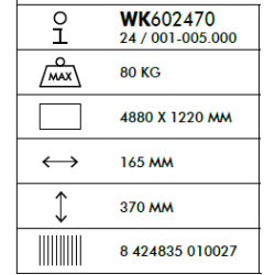 WERKU-Porta Paineis-Placas 80Kg 350mm