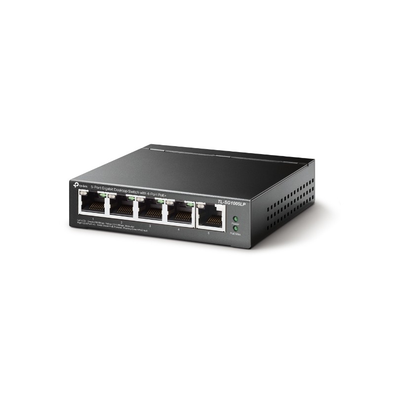 TP-LINK-Switch MESA 5 Portas Gigabit 4 Portas PoE TL-SG1005LP