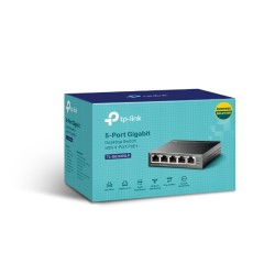 TP-LINK-Switch MESA 5 Portas Gigabit 4 Portas PoE TL-SG1005LP