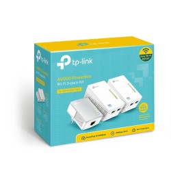TP-LINK-Kit 3 Adp PowerLine 500 Mbps c/ Wir n 300 Mbps TL-WPA4