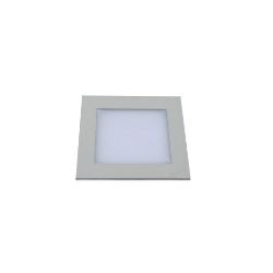 Soflight - Downlight Quadrado 12W 2700K Aço Escovado