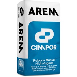Cimpor-AREM-Reboco Exterior Manual Hidro.Cinza 25 KG ((AZUL)) (64 Scs)