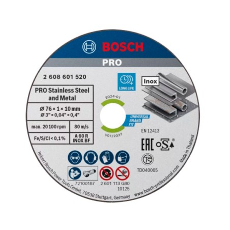 Bosch-Disco Corte Expert Inox 76x10x1mm 2608601520