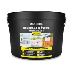 Pecol - Membrana Elastica Acrilica 15Kg Preta (Tela Liquida)