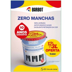 BARBOT - BARBOCRIL Plus D10 Tinta Acrilica Branco (12+3Lts)
