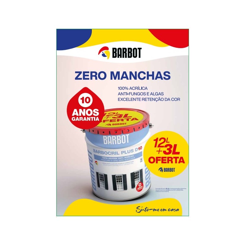 BARBOT - BARBOCRIL Plus D10 Tinta Acrilica Branco (12+3Lts)