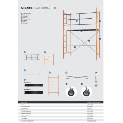 IRBAL - Mesa de Andaime Completa Standard 30 cm