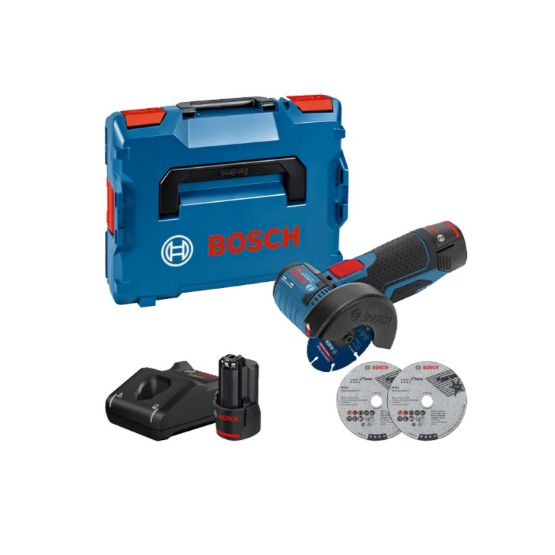 Bosch - GWS 12V-76+2x3.0AH+L-BOXX 06019F200B
