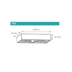 Aron - Proj. BIRK Solar 6W C/Sensor Br. IP65 ILAR-01235