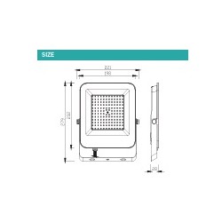 Aron - Projetor Led SPECTRA 100W 3CCT IP65 ILAR-02890