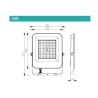 Aron - Projetor Led SPECTRA 100W 3CCT IP65 ILAR-02890