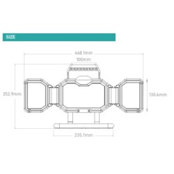 Aron - Projetor Led STRING 50W IP54 6500K ILAR-02148