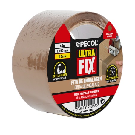 Pecol  - Fita Adesiva Castanha Baixo Ruido 50mmx60m