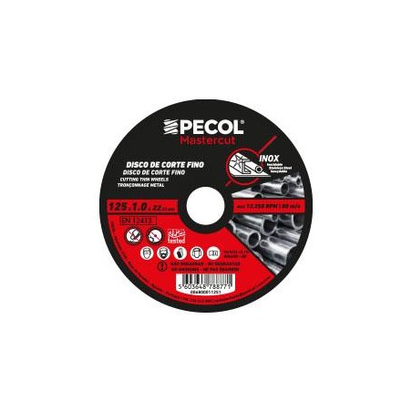 Disco Corte Fino Inox 115x1 Mast.Pecol (CX.10)