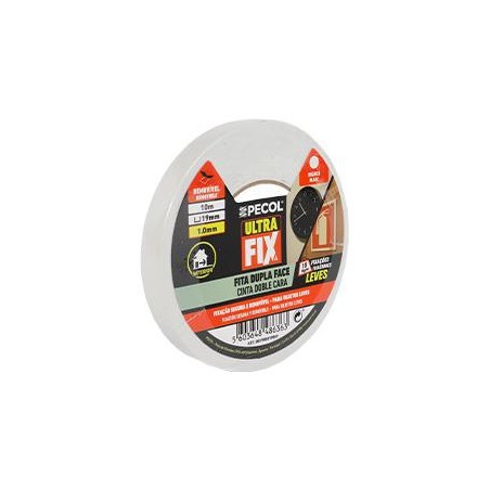 Pecol - Fita Dupla Face Light 19mmx10m