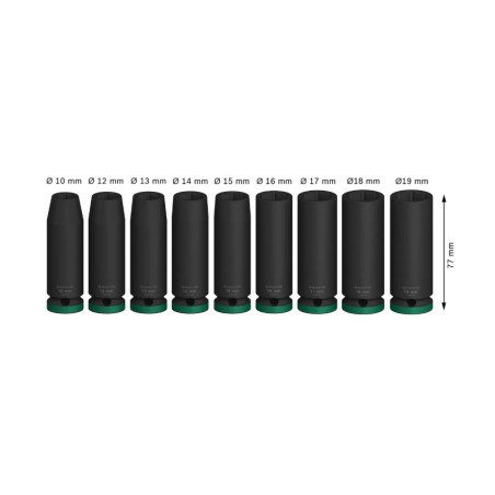 Bosch - PRO Chave Impact Socket Set 1/2 Longo 9Pçs 2608003039