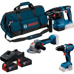 Bosch - GSR 18V-65+GWS18V-8+GBH18V-22+2X4.0Ah+GA  0615A50094