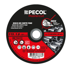 Pecol-Disco Corte Fino Inox  125X1 Mastercut