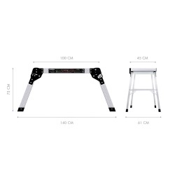 Werku - Plataforma Aluminio 150KG/ 100x45cm