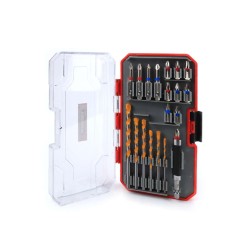 Mader - KIT Mochila C/ Berbequim Demolidor Aparafusadora Brocas Baterias e Carregador