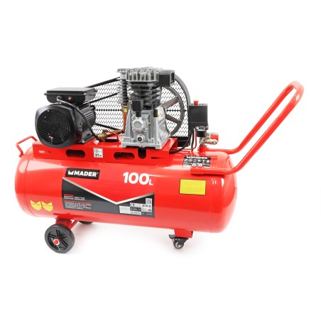 Mader - Compressor 100LT 3HP 10BAR C/C  Monofasico 09355