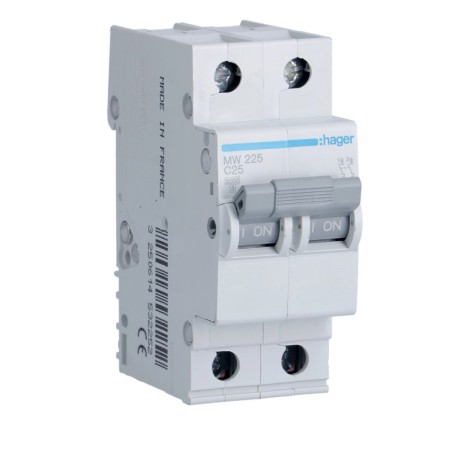 Hager - Disj. 2P 25A C 3KA MW225  GR01