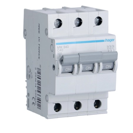 Hager - Disj. 3P 40A C 3KA MW340  GR01