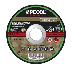 Disco Corte Fino Aço Premium 115x1,3 Pecol